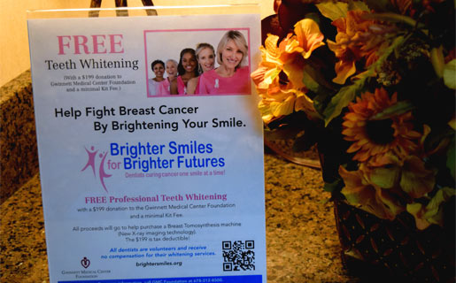 make a donation to Gwinnett Medical Center Foundation and receive teeth whitening services