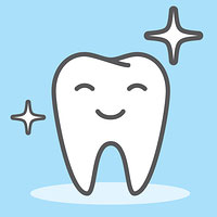 illustration of baby tooth character